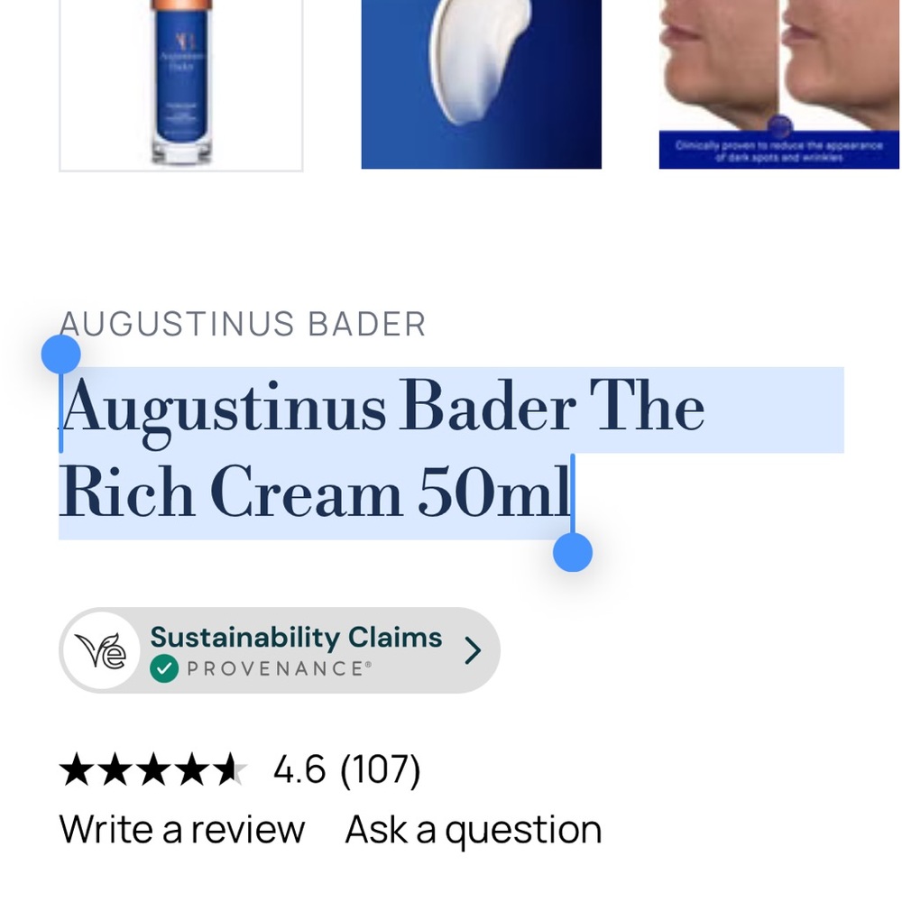 Augustinus Bader The Rich Cream - Blue and White